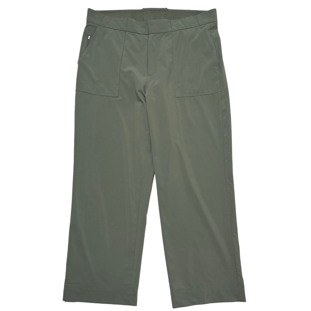 Athleta Women's‎ Tribeca Utility Crop Laurel Olive Green Pants Sz 12